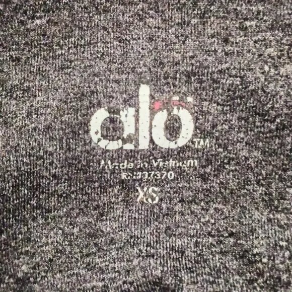 Alo Yoga crop workout athletic leggings charcoal women's size XS - Picture 10 of 13